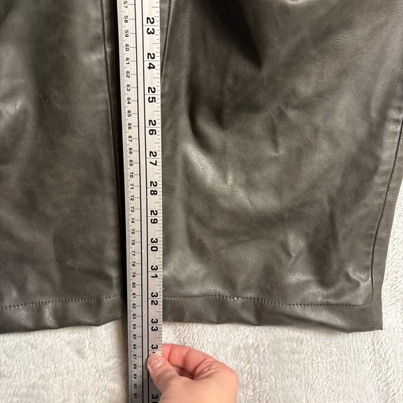 Zara Faux Leather Strapless Cargo Utility Jumpsuit Brown Size M Baddie Grunge - Picture 7 of 8